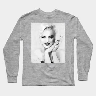 Theo's Marilyn MM 133 black-white Long Sleeve T-Shirt